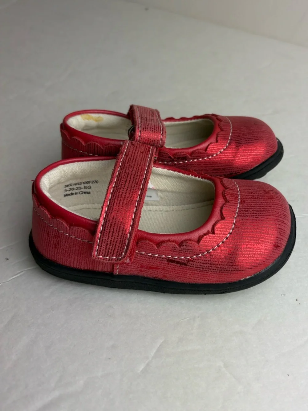 See Kai Run Jane II Red Metallic toddler shoes, size 5